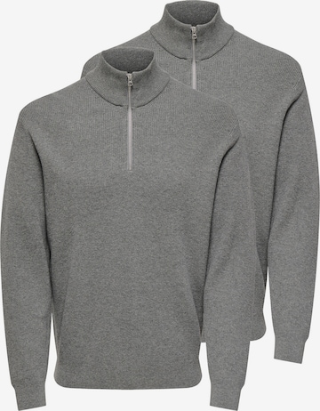 Only & Sons Sweatshirt 'Phil' in Grey: front