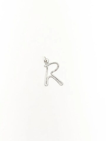 d'ecolife Essentials Pendant 'R Letter' in Silver: front