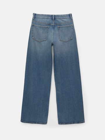 Wide Leg Jean Pull&Bear en bleu