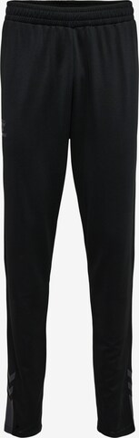 Hummel Regular Workout Pants in Black: front