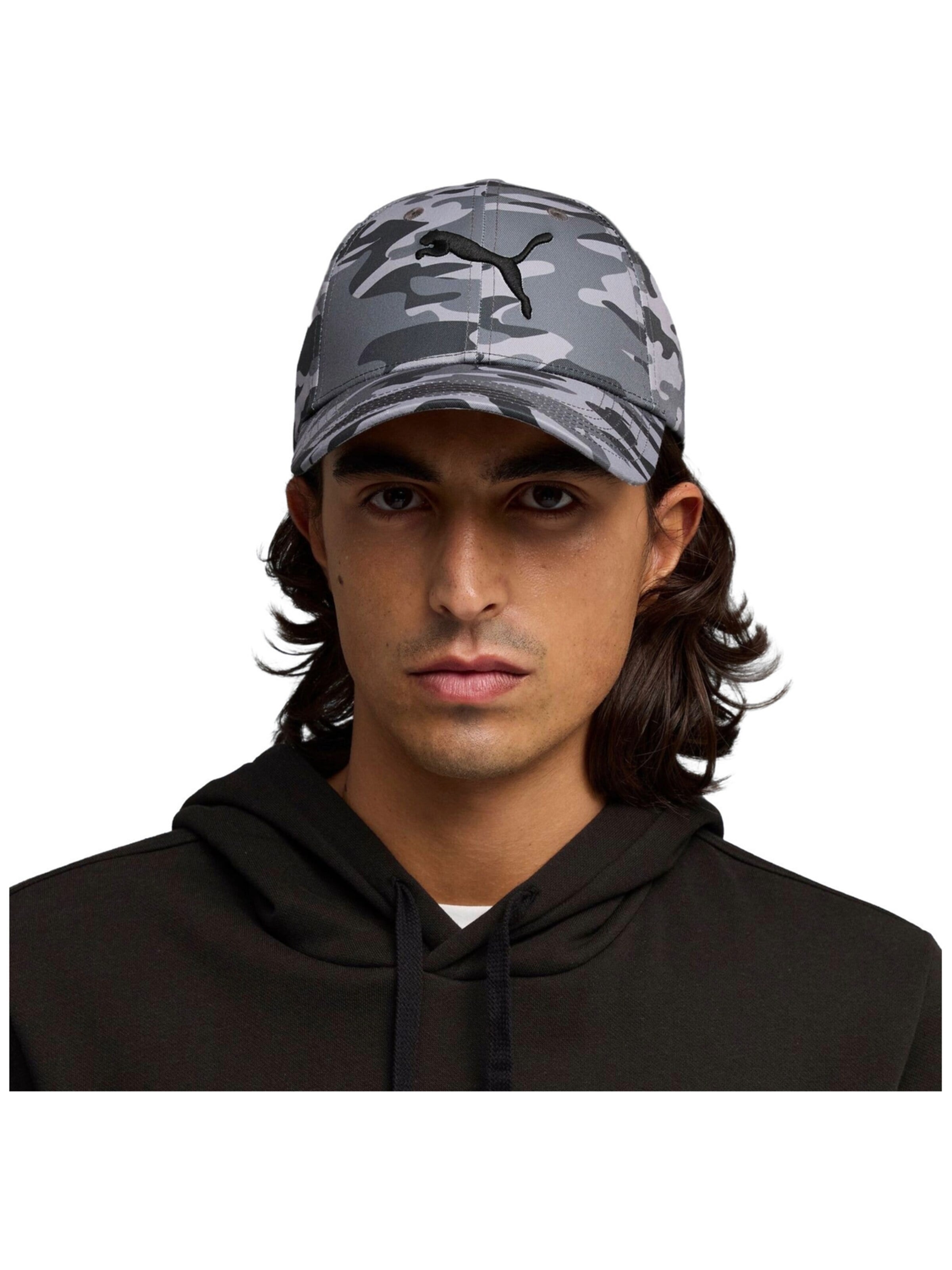 PUMA Sportpet 'Puma Ess Elevated Aop Bb Cap' in 54-64 in de kleur Antraciet, Productweergave