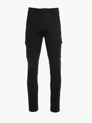 BIG STAR Slim fit Cargo Jeans 'Ian' in Black: front