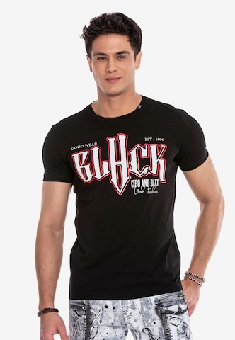 CIPO & BAXX T-Shirt in Schwarz: Vorderseite