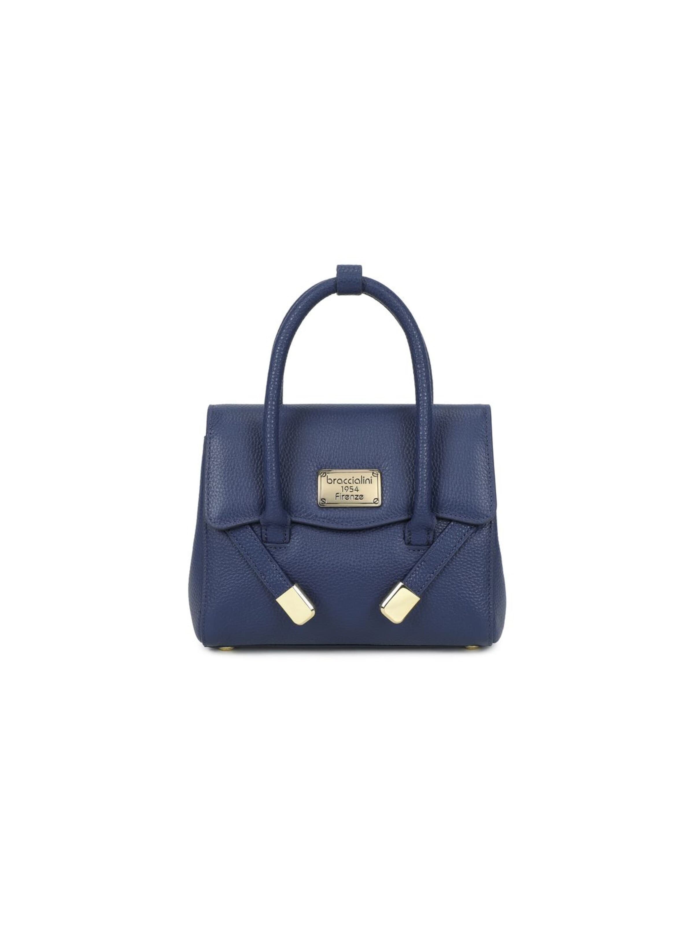 Borsa a mano 'Sara' di Braccialini in blu: frontale