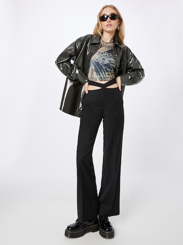 Parisienne et Alors Regular Trousers with creases in Black