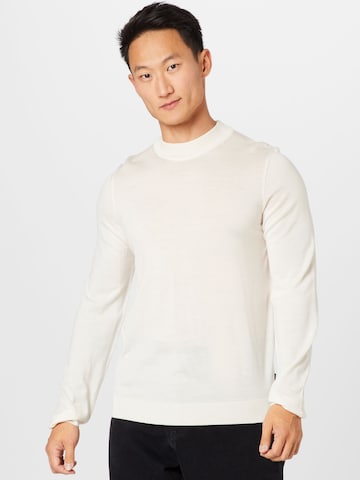 BOSS Black Sweater 'Bjarno' in White: front