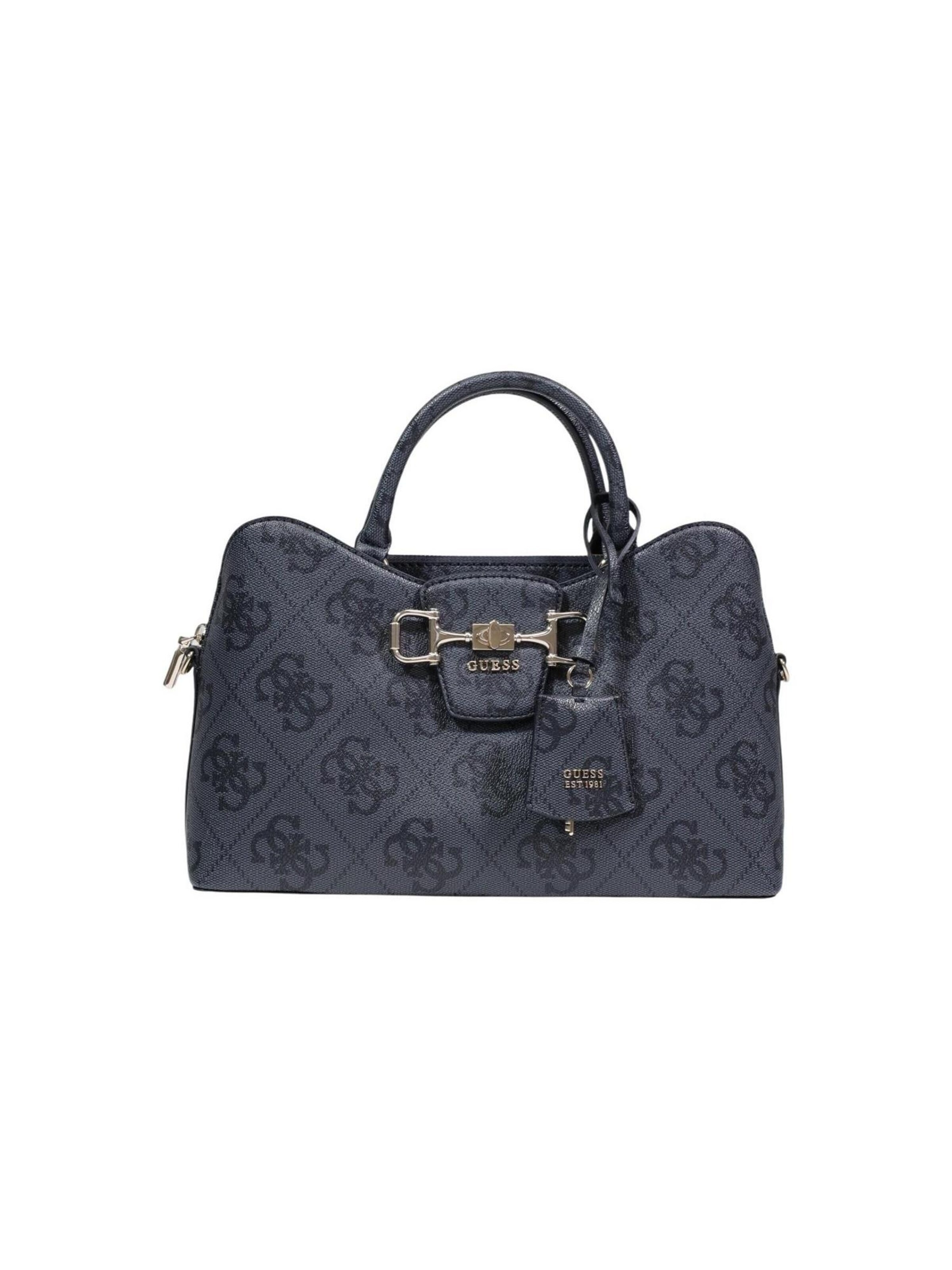 GUESS Schultertasche 'JANIE'‌‌‌‌‌‌‌‌‌‌ in Grau: Vorderseite