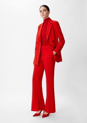 évasé Pantalon à plis COMMA en rouge