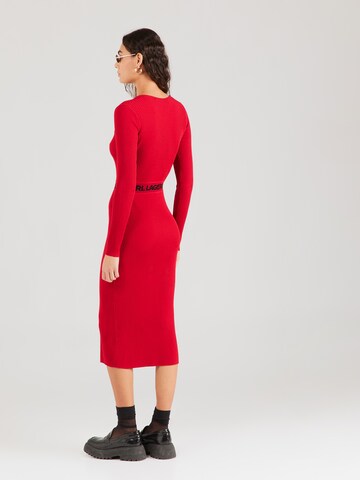 Karl Lagerfeld - Vestido de punto en rojo