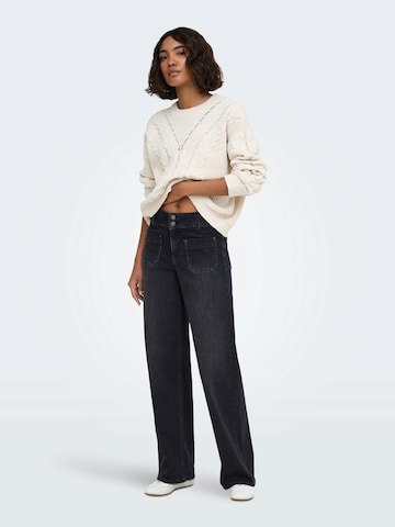 ONLY Wide Leg Jeans 'ONLMADISON BLUSH' in Schwarz