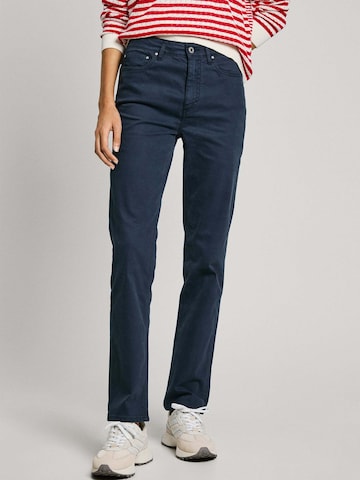 Coupe slim Pantalon 'Tessa' Pepe Jeans en bleu : devant