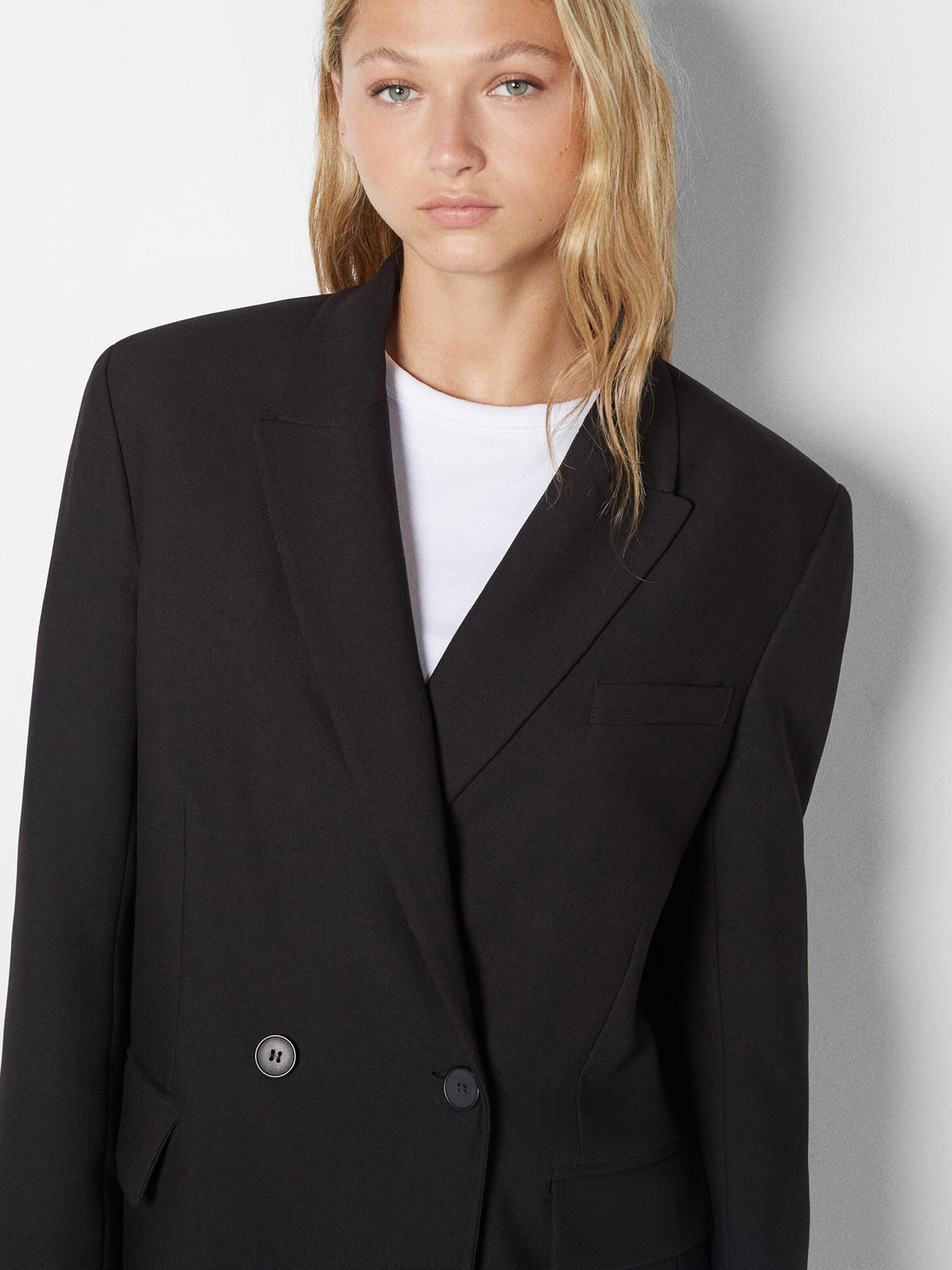 Blazer noir online bershka