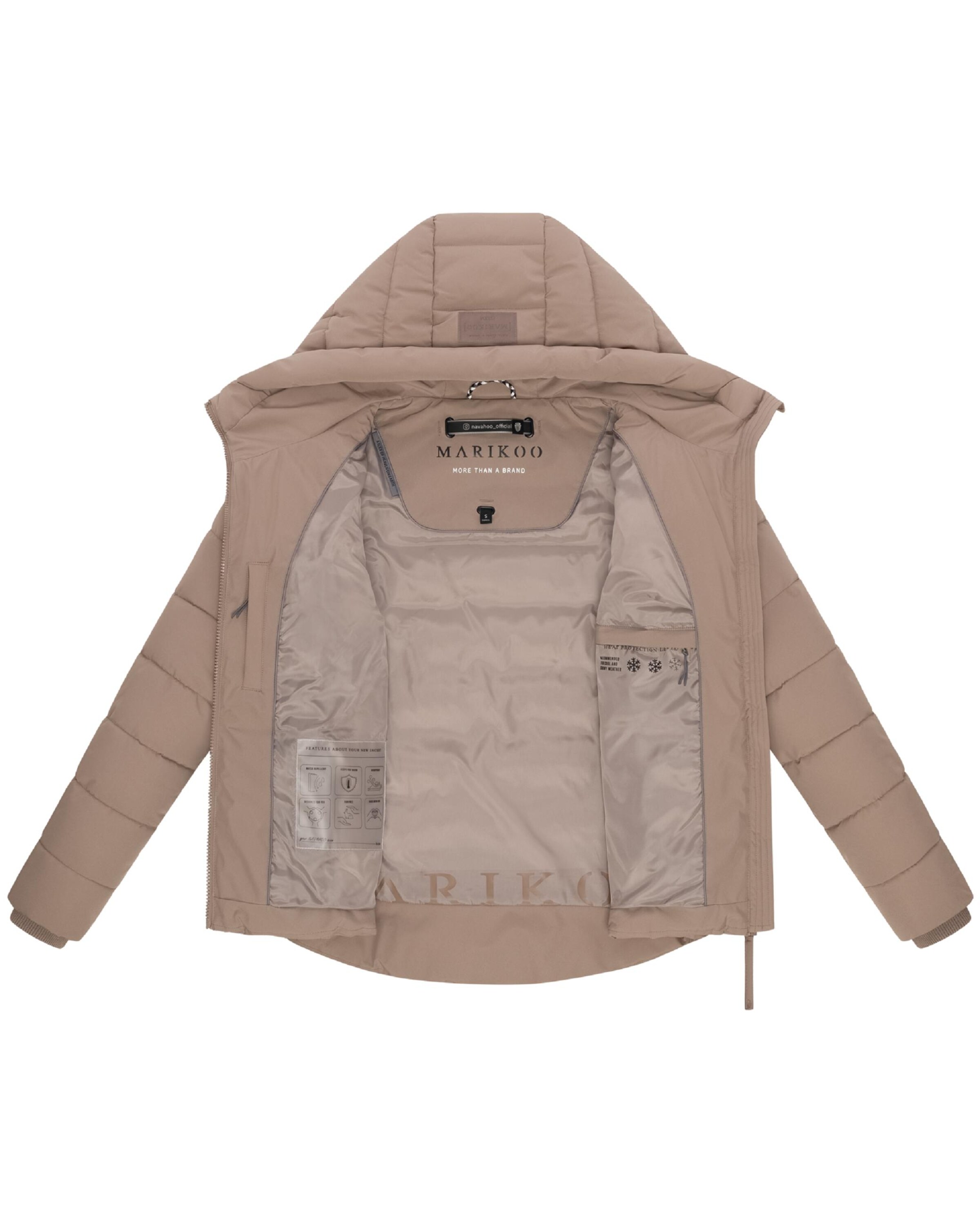 MARIKOO Winter Jacket 'Tayenaa 16' in Grey