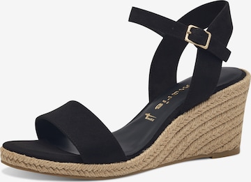 Sandales à lanières Tamaris en noir : devant