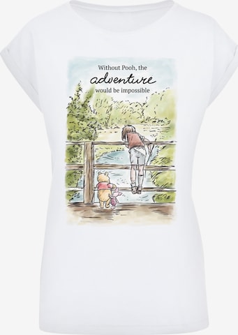 T-shirt 'Disney Winnie The Pooh Adventure' F4NT4STIC en blanc : devant