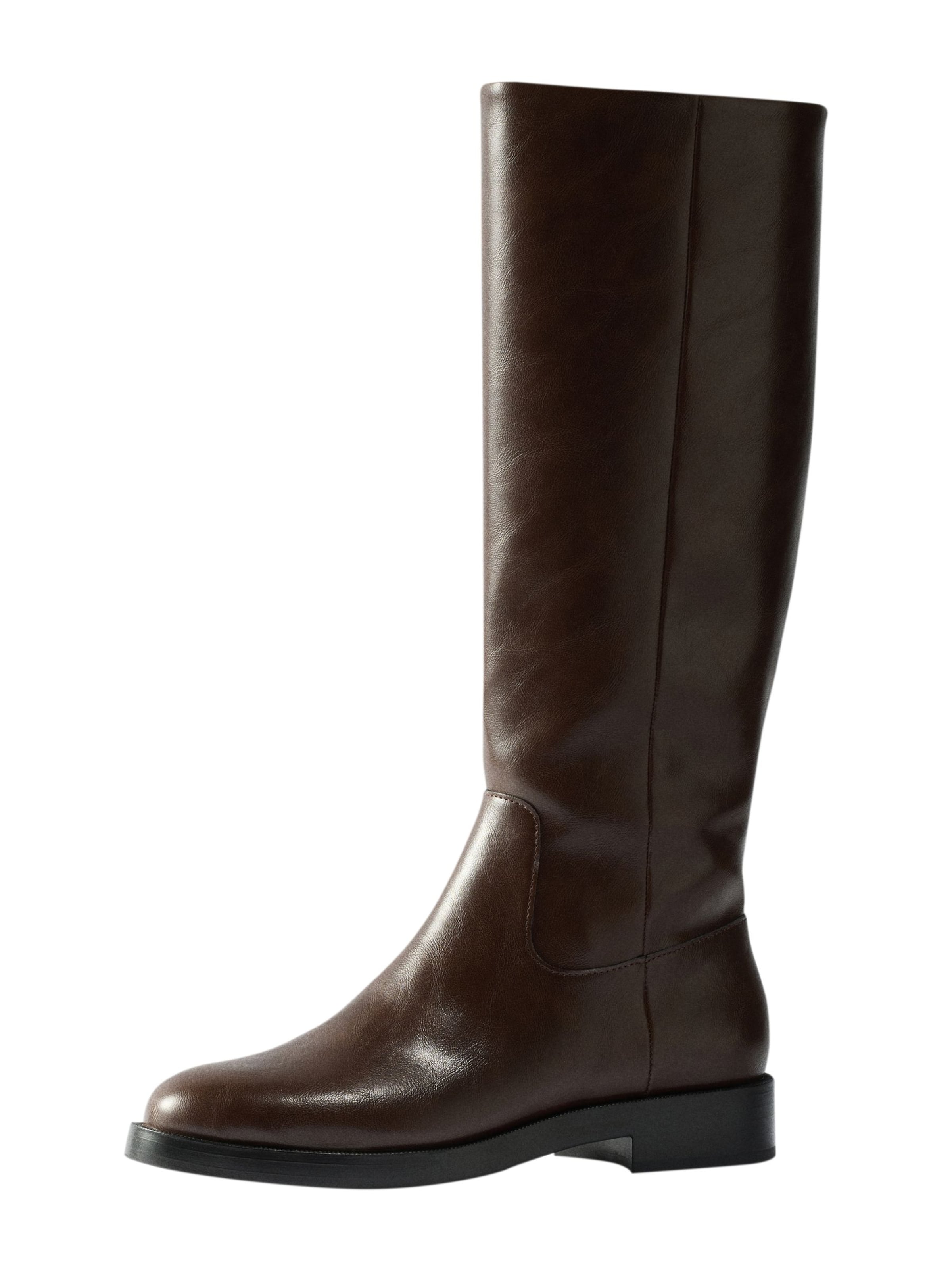 The Set Bottes en 36 en marron, Vue avec produit