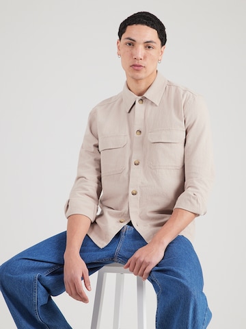 Only & Sons Regular fit Πουκάμισο 'ONSCOLT' σε μπεζ: μπροστά
