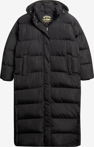 Manteau d’hiver Superdry en noir : devant