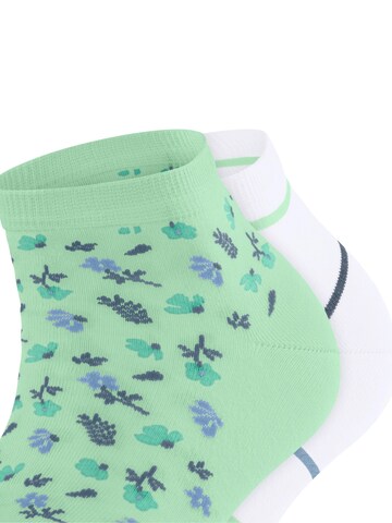 ESPRIT Socken 'Flowers & Stripes 2-Pack'‌‌‌‌‌‌‌ in Grün