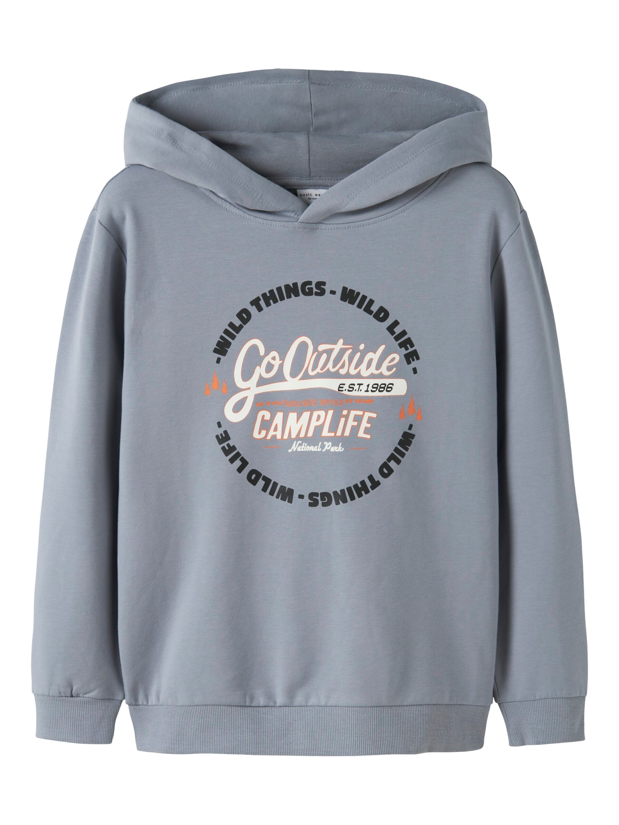 NAME IT Sweatshirt in Grijs: voorkant