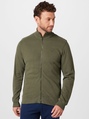 BLEND Zip-Up Hoodie 'Novan' in Green: front