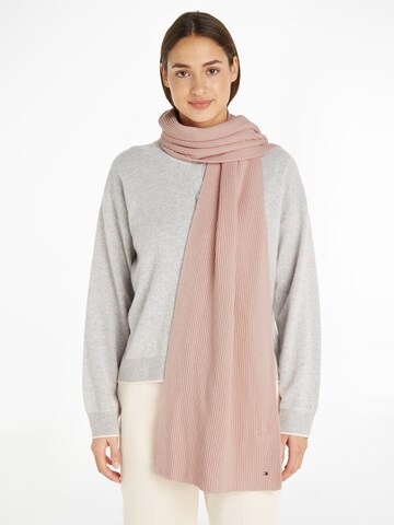 TOMMY HILFIGER Scarf 'Essential' in Pink: front