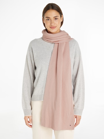 TOMMY HILFIGER Scarf 'Essential' in Pink: front