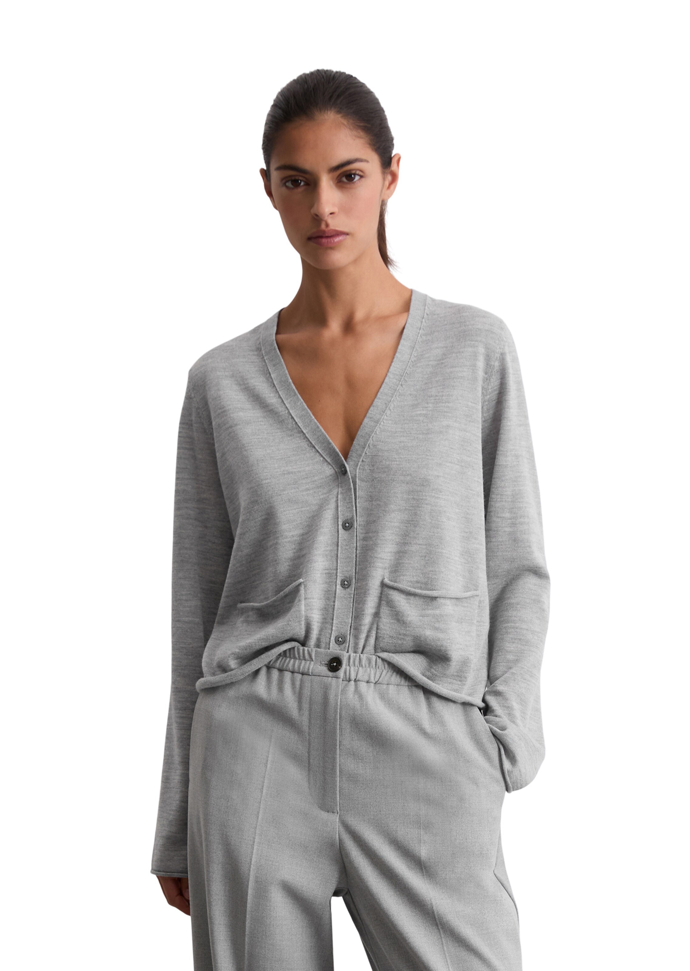 Marc O'Polo Knit cardigan in Grey: front