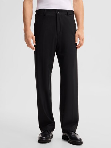 Loosefit Pantalon à plis STRELLSON en noir : devant
