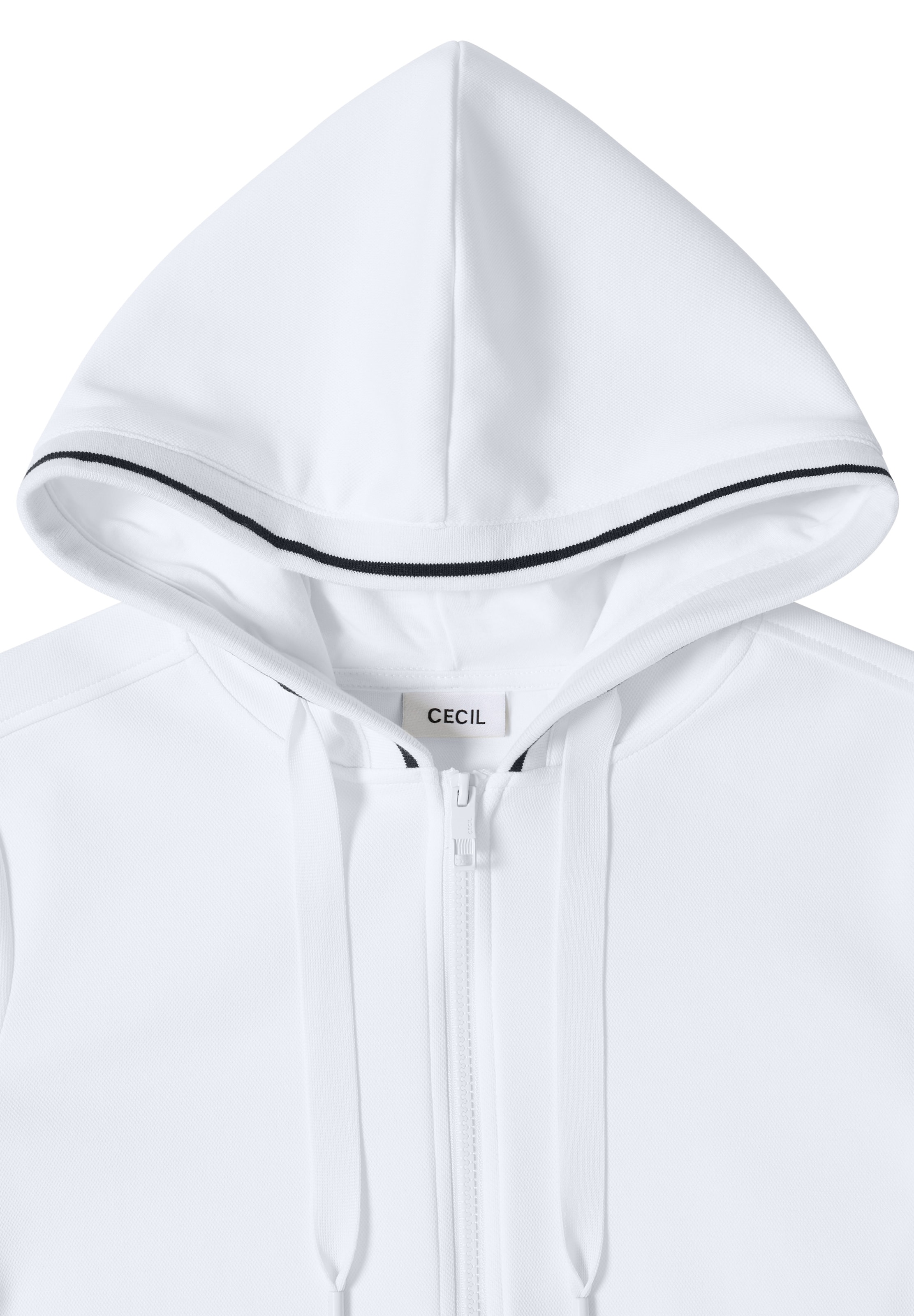 CECIL Sweatjacke in Weiß