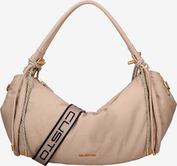 Borsa a spalla di Custo Barcelona in beige: frontale