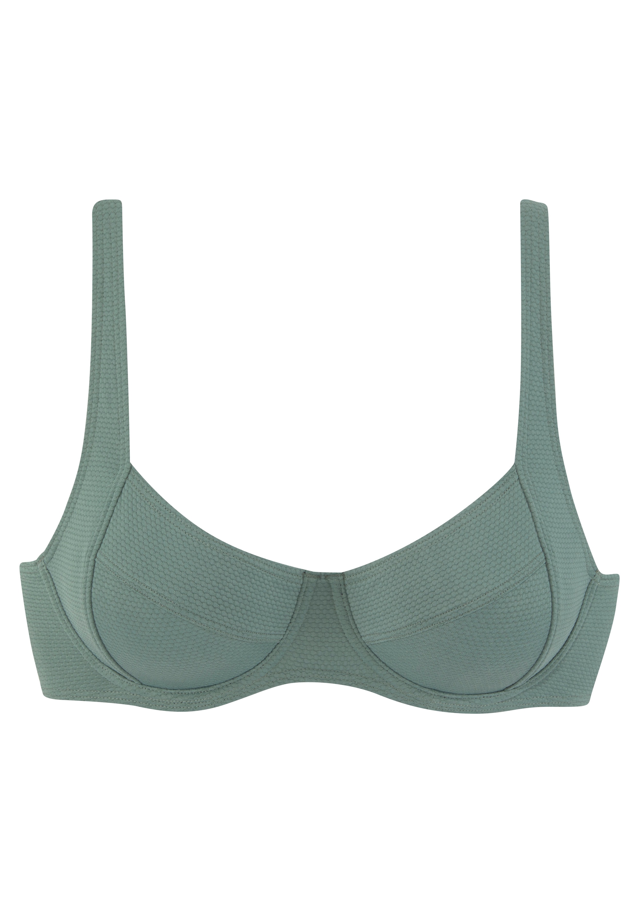 LASCANA T-Shirt Bikinitop in Grün: Vorderseite