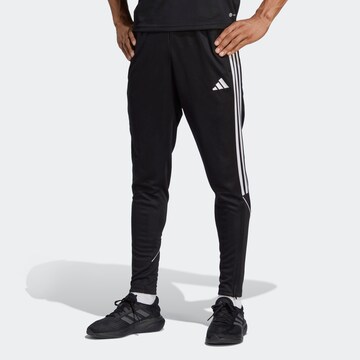 ADIDAS PERFORMANCE Skinny Sportbroek 'Tiro 23 League' in Zwart: voorkant