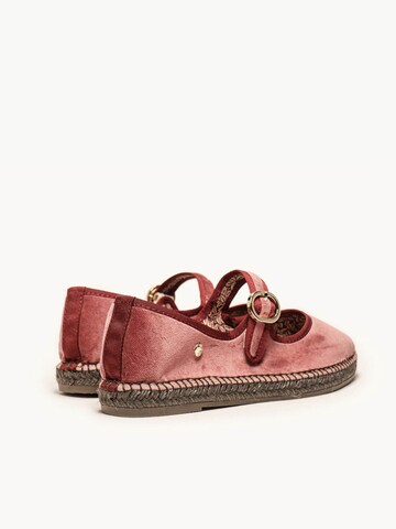 Alhamas - Sabrina com tiras 'Alpargata Terciopelo' em rosa