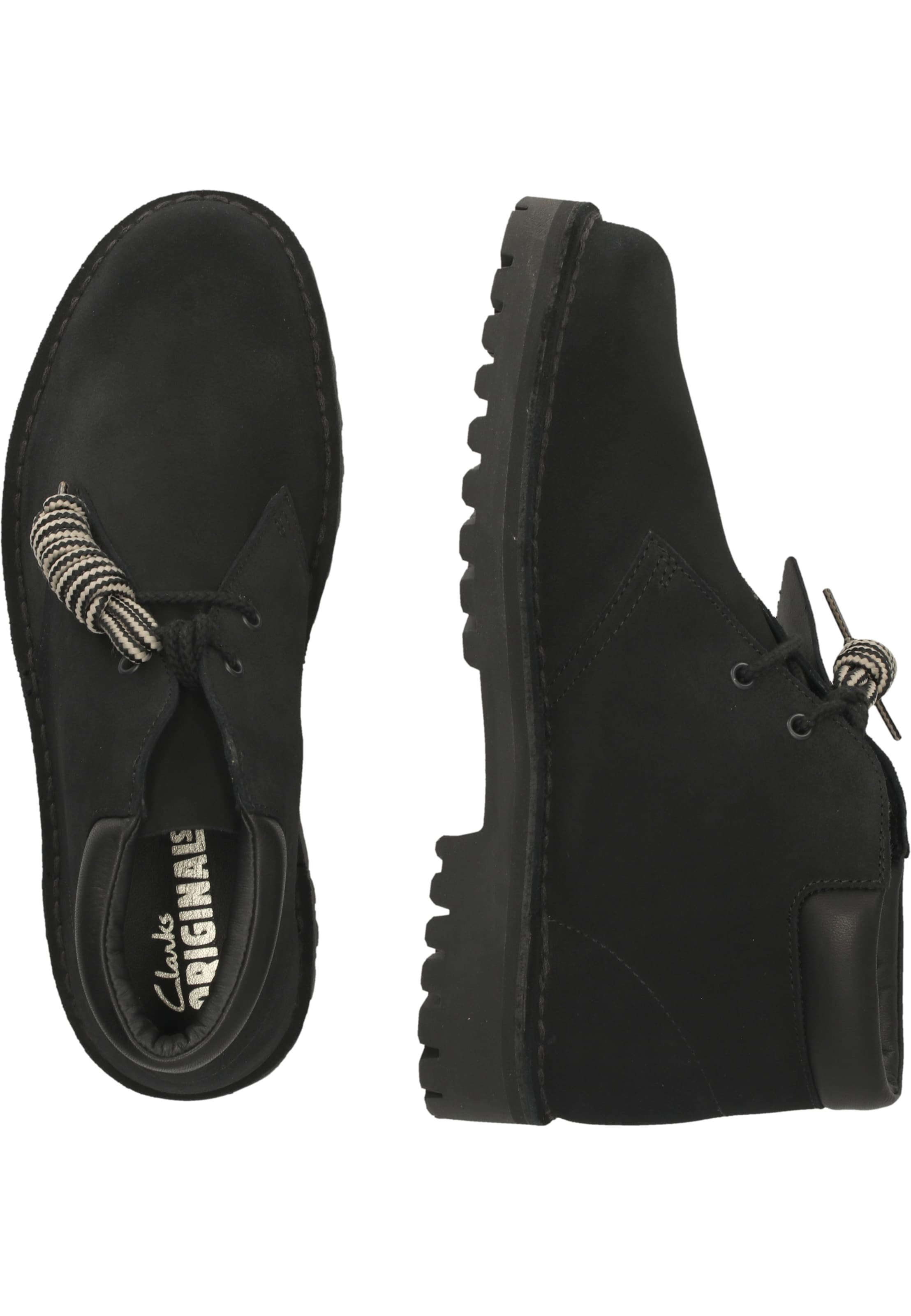 CLARKS Schnürschuhe 'DRST 2456 Rock' in Schwarz
