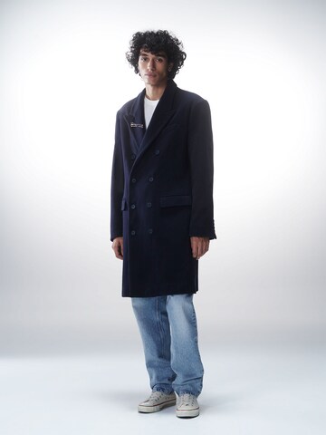 Luka Sabbat for ABOUT YOU Between-Seasons Coat 'Joshua' in Blue: front