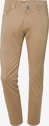 PIERRE CARDIN Chino Pants 'Lyon' in Brown: front