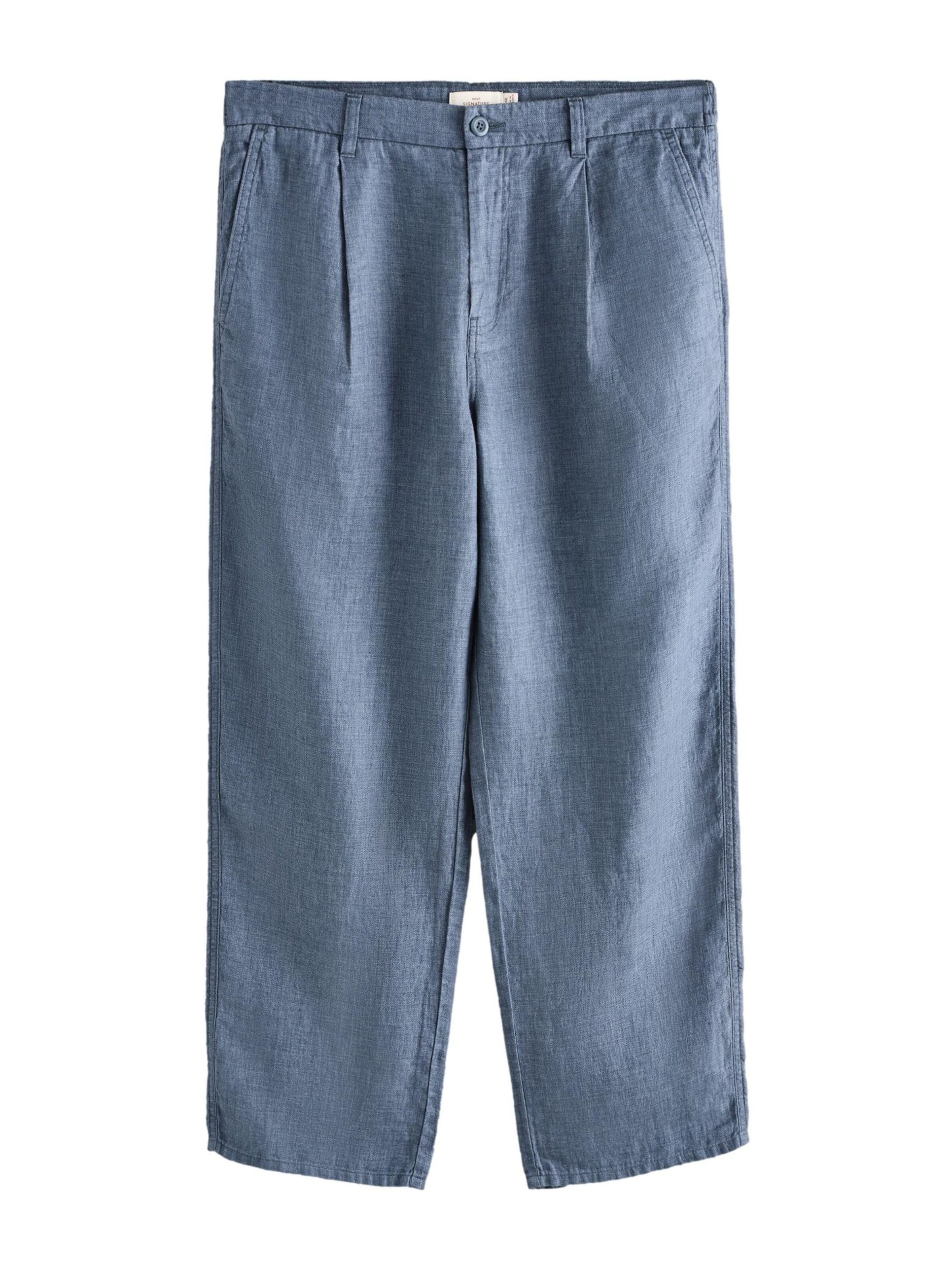 Next Bandplooibroek 'Signature' in Blauw: voorkant