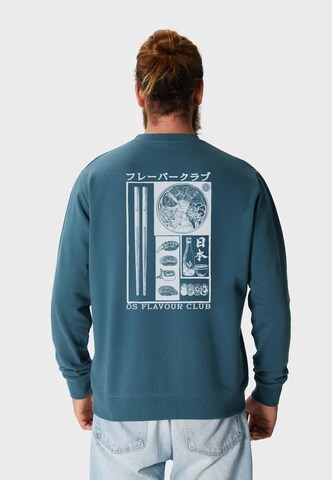 Oldskull Sweatshirt 'Asian Flavour Club Umami' in Blauw
