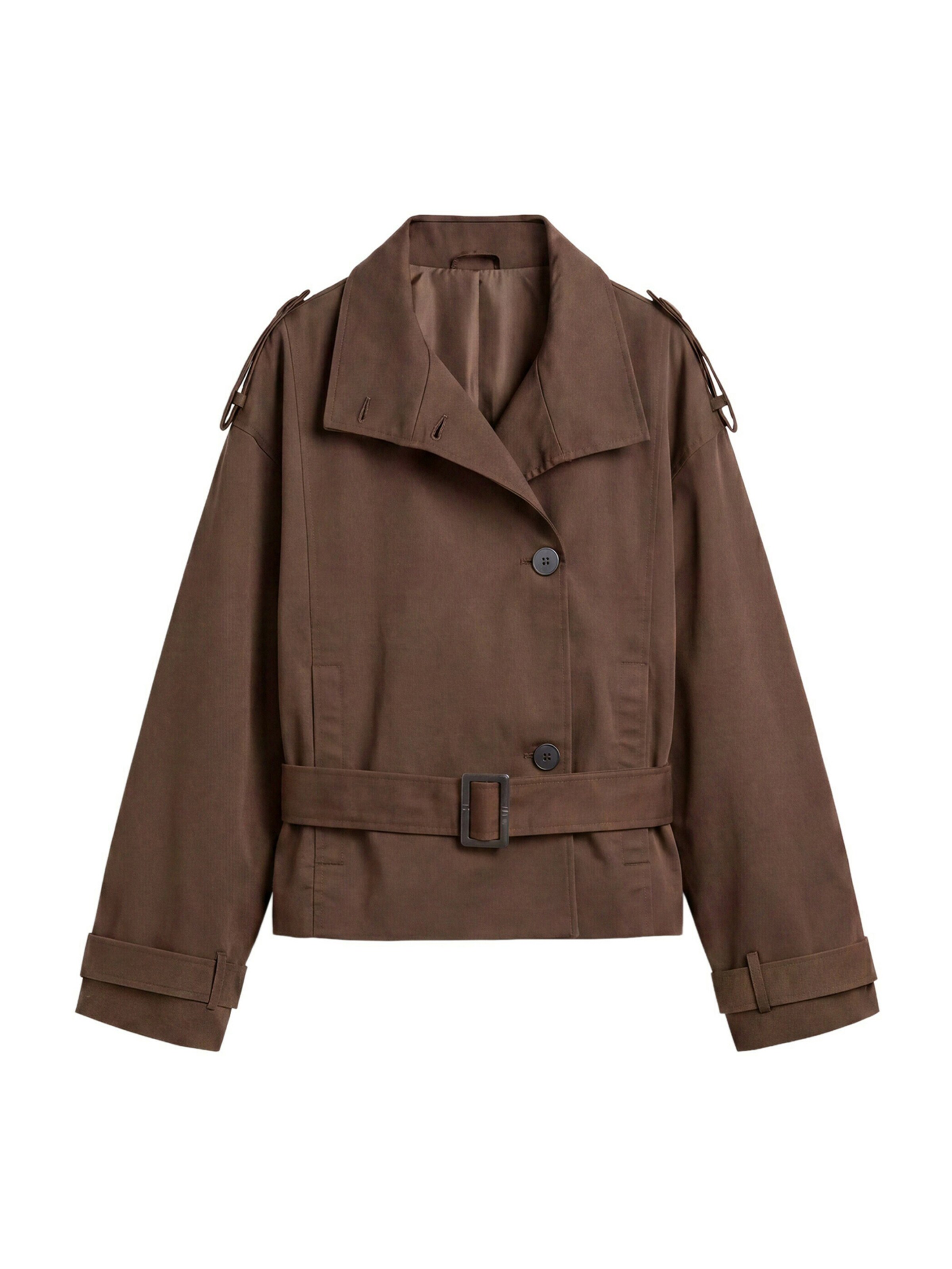 Pull&Bear Veste mi-saison en XS en marron, Vue avec produit
