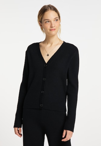 DreiMaster Maritim Knit Cardigan in Black: front