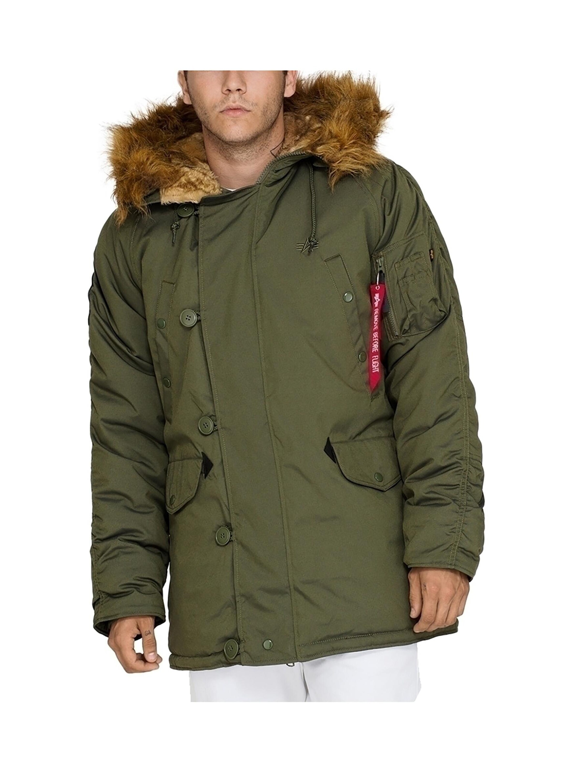 ALPHA INDUSTRIES Winterjacke 'Explorer'‌ in Grün: Vorderseite