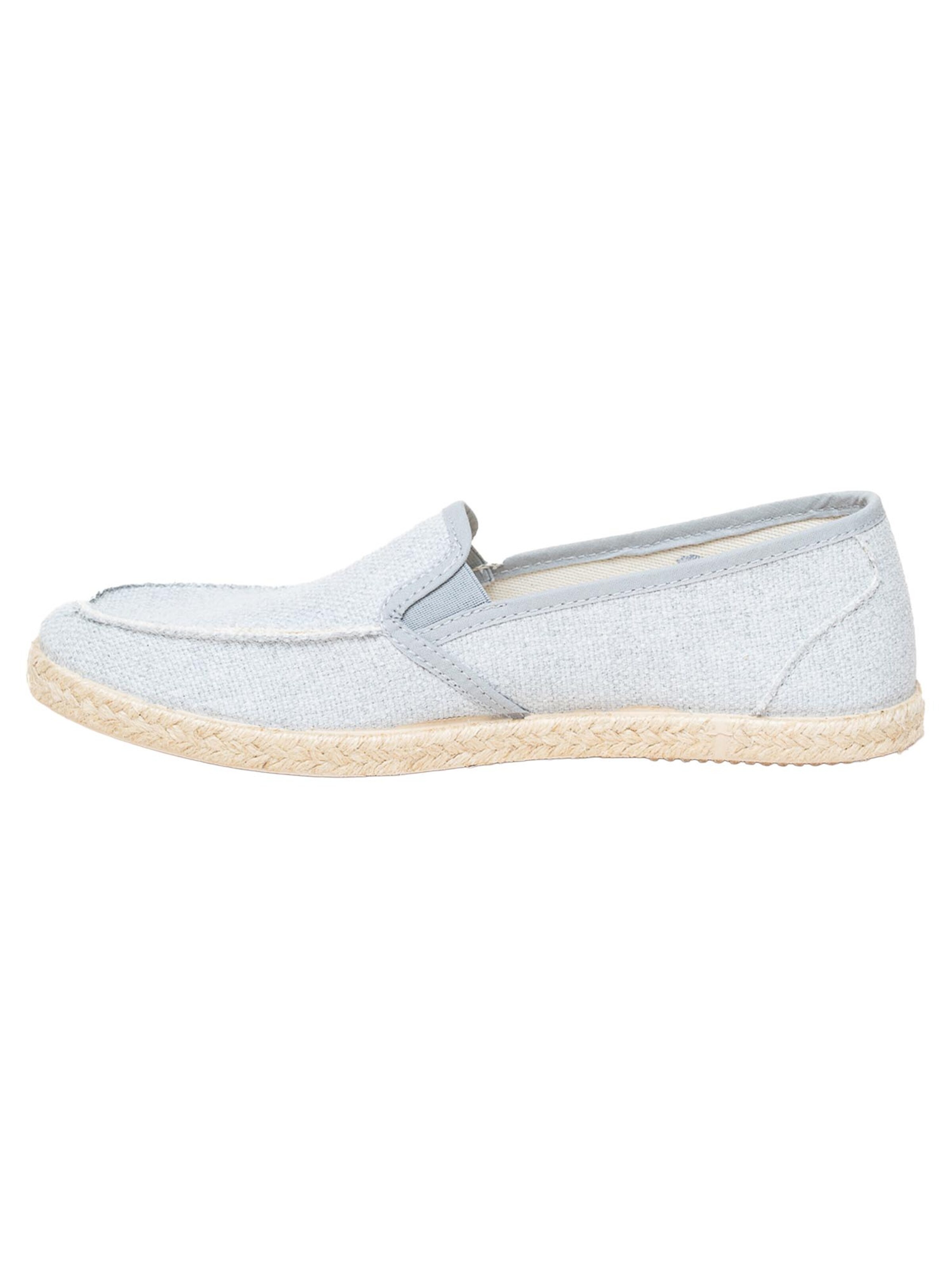 Gottstein Mocassins 'Camping Linen Sailor' in Grijs