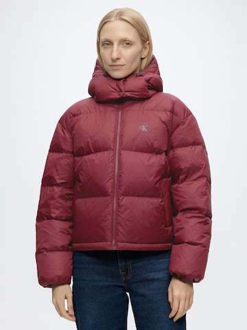Calvin Klein Jeans Vinterjacka 'ESSENTIAL' i röd: framsida