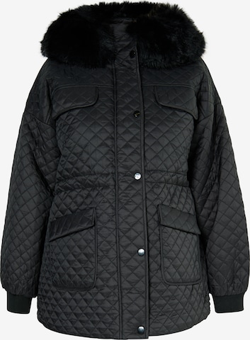 faina Winter Jacket in Black: front