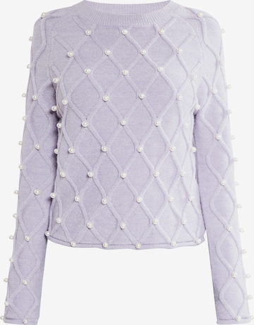 Pull-over faina en violet : devant