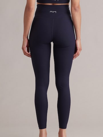 Skinny Leggings 'Cropped & Ribbed' Hey Honey en bleu