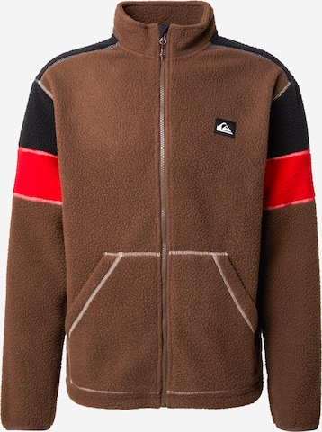 QUIKSILVER Funkcionalna jopa iz flisa 'CLEAN COAST BLO' | rjava barva: sprednja stran