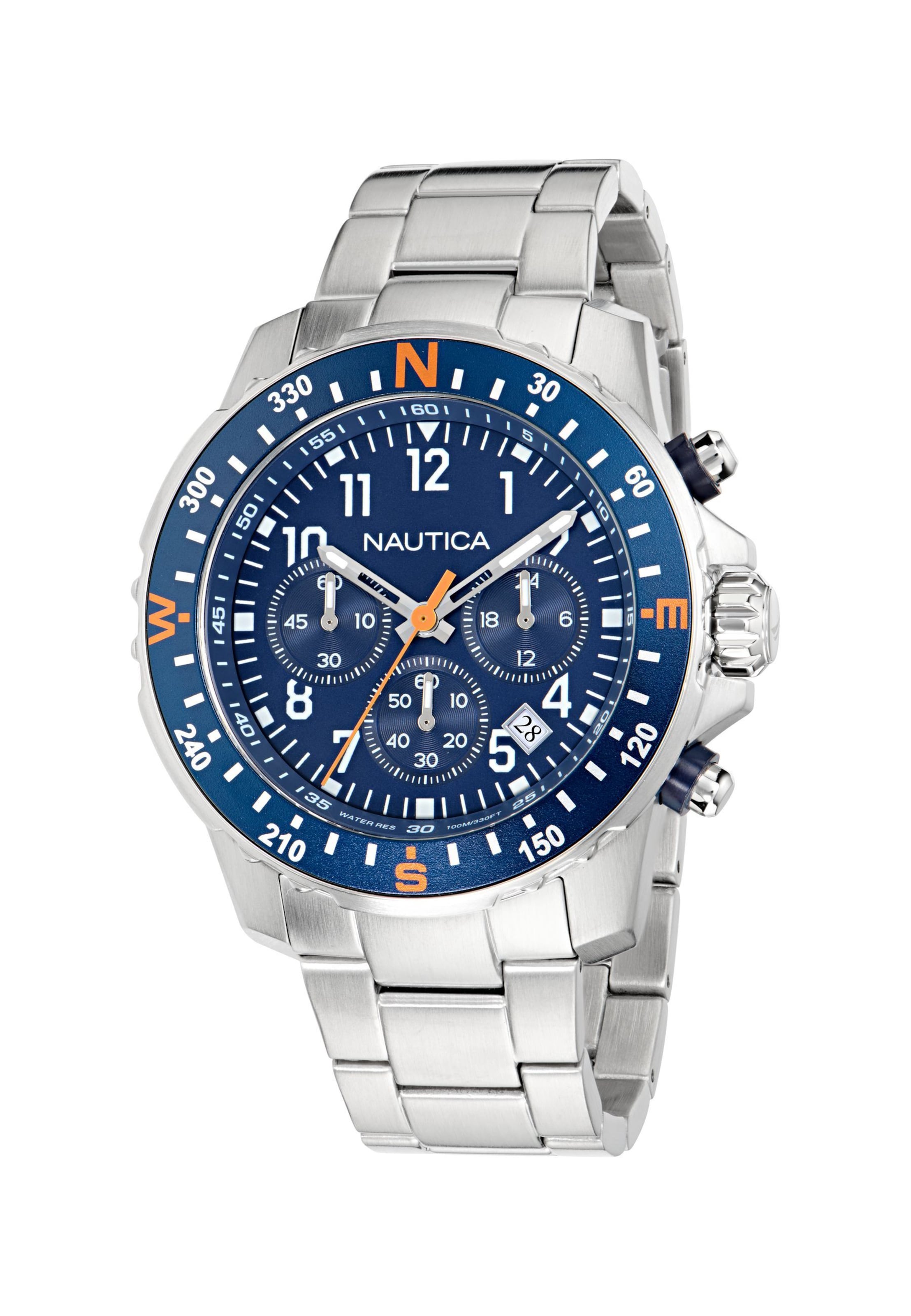 Montre à affichage analogique NAUTICA en argent