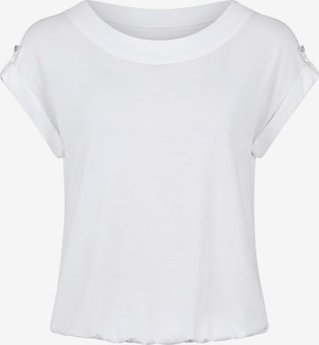REGINA FASHION Majica 'Blouse - Boat neckline plain' | bela barva: sprednja stran